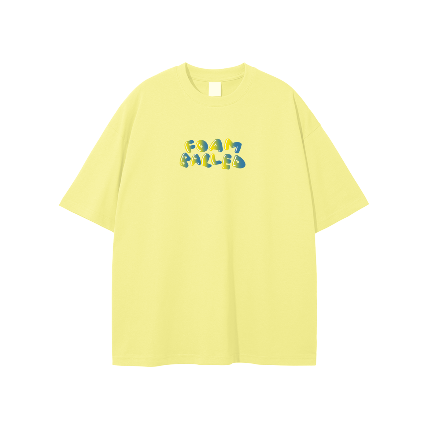Foam Balled Logo Tee - Yellow & Blue