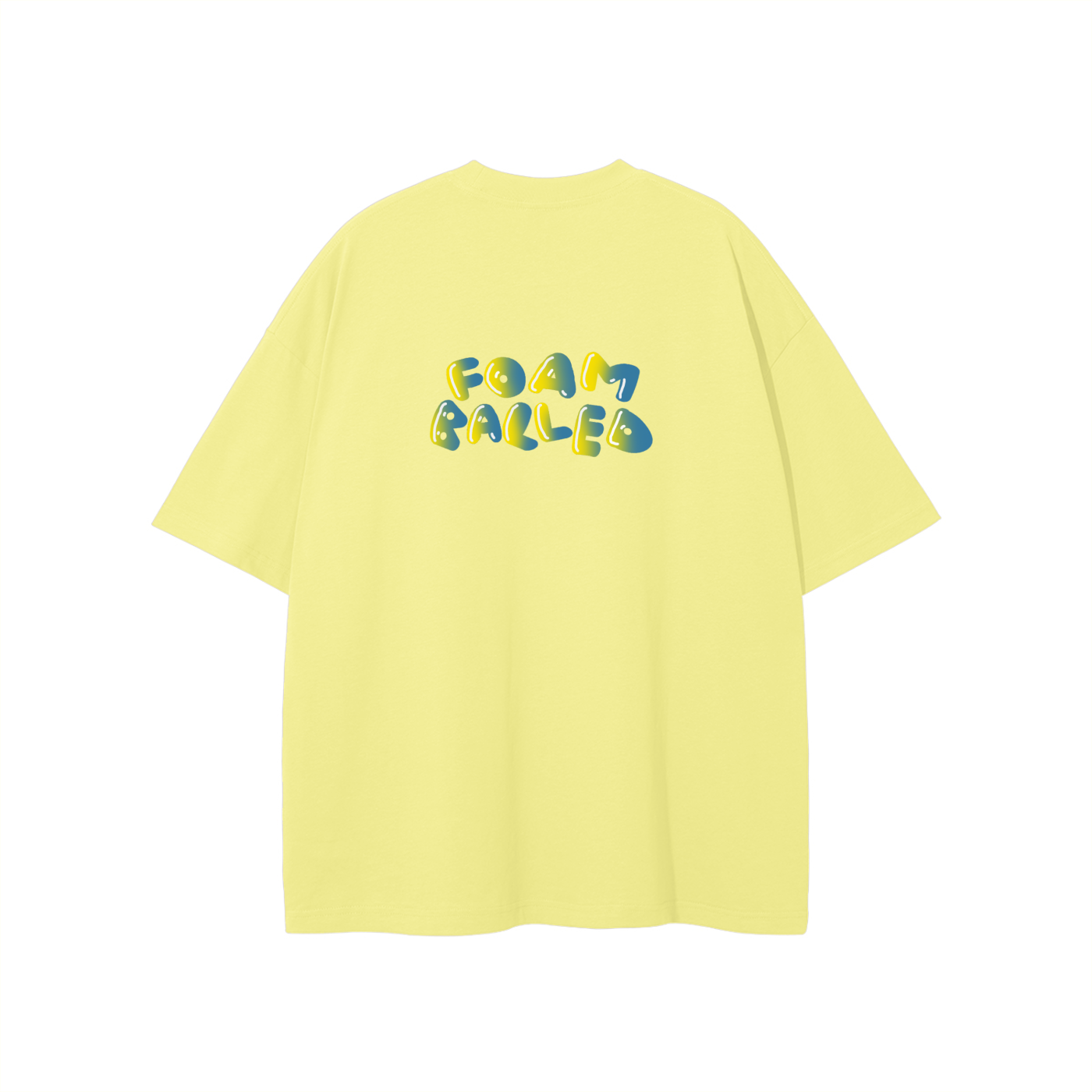 Foam Balled Logo Tee - Yellow & Blue