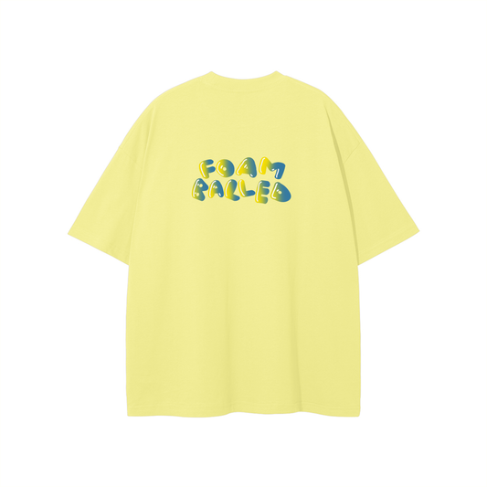 Foam Balled Logo Tee - Yellow & Blue