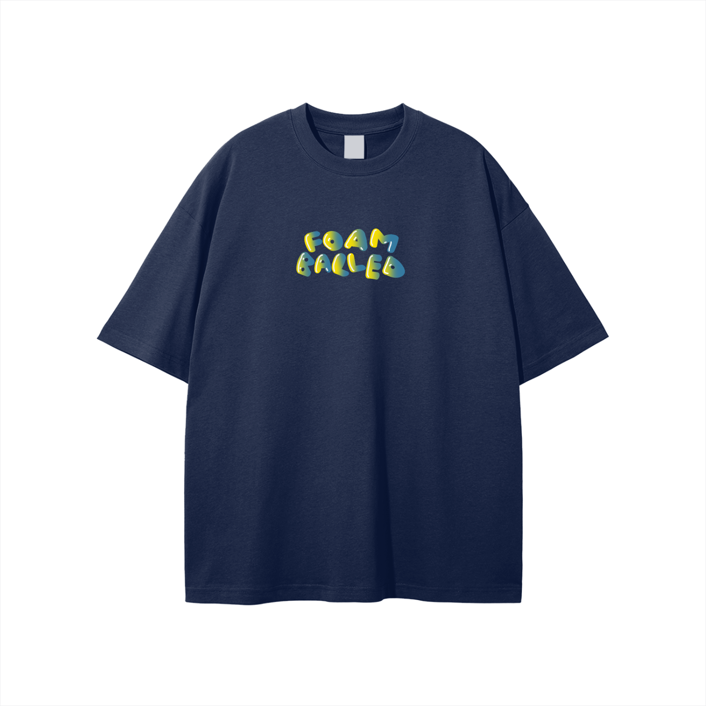 Foam Balled Logo Tee - Yellow & Blue