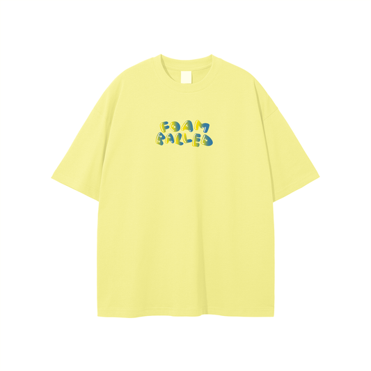 Foam Balled Logo Tee - Yellow & Blue