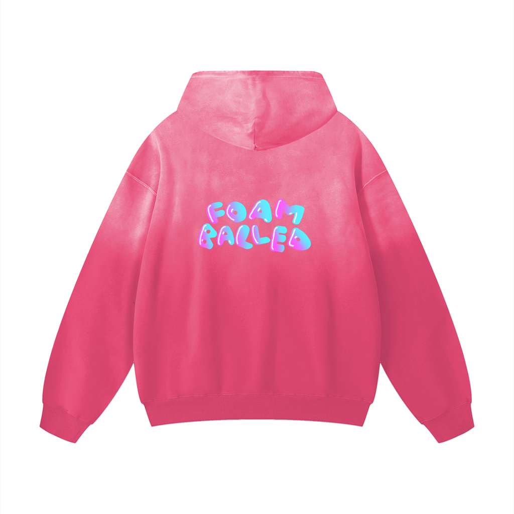 Over Sized Foam Balled Logo Hoodie