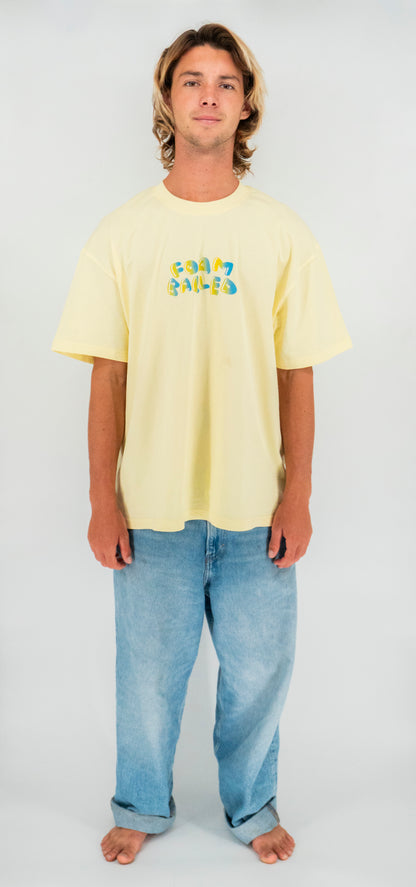 Foam Balled Logo Tee - Yellow & Blue