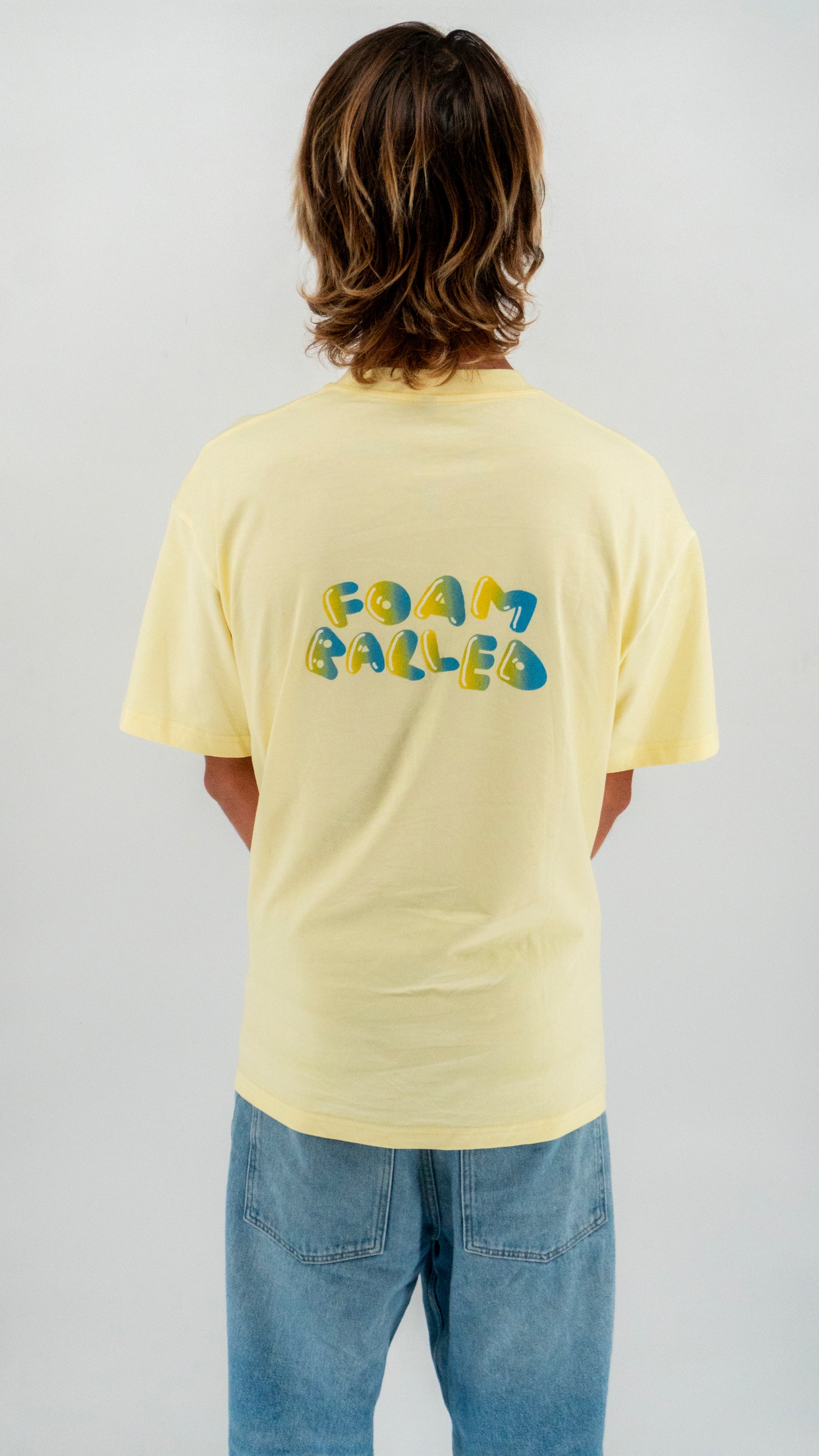 Foam Balled Logo Tee - Yellow & Blue