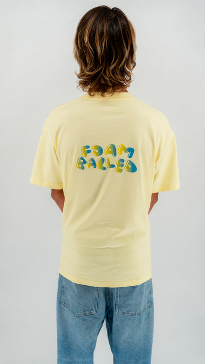 Foam Balled Logo Tee - Yellow & Blue