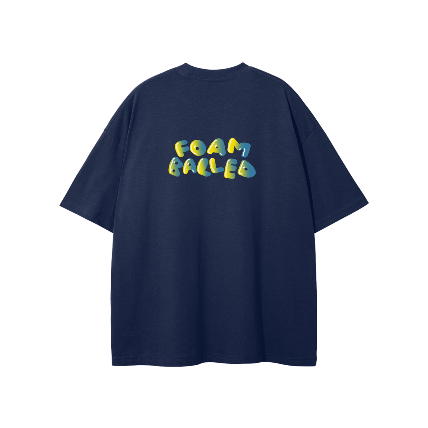 Foam Balled Logo Tee - Yellow & Blue