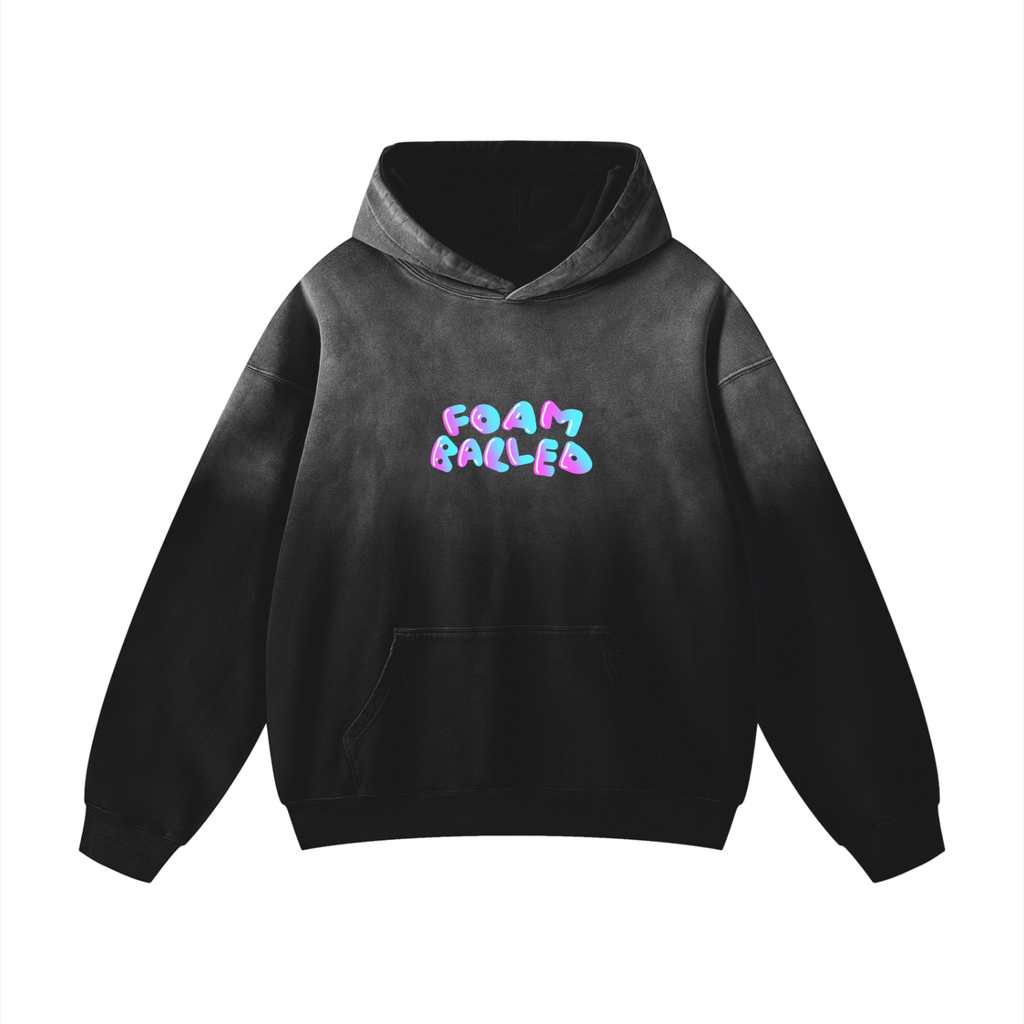 Over Sized Foam Balled Logo Hoodie